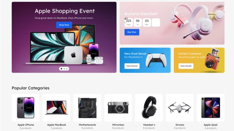 Electronics Tech Store E-commerce Design